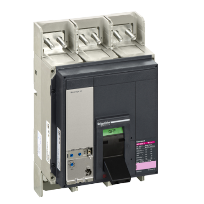 Picture of Circuit breaker, ComPact NS1000H, 70kA/415VAC, Micrologic 5.0E trip unit, 1000A, fixed, 3 poles 3d