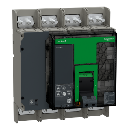 Picture of Circuit breaker, ComPacT NS1000H, 70kA at 415VAC, 4P, fixed, manually operated, MicroLogic 5.0 control unit, 1000A