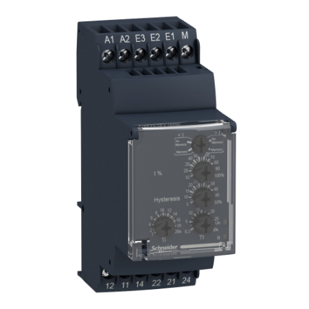 Picture of Harmony Control Relays, Modular 1 phase current control relay, 5A, 2CO, 2…500mA, 24…240V AC DC