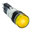 Picture of Complete pilot light, Harmony XB6, round yellow, plastic, 16mm, integral LED 12...24V