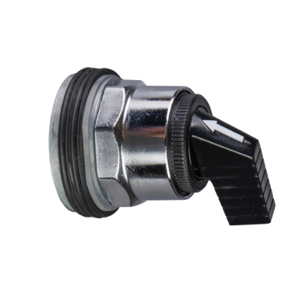 Picture of Head for selector switch, Harmony 9001K, metal, long handle, black, 30mm, 3 positions, return both sides to center