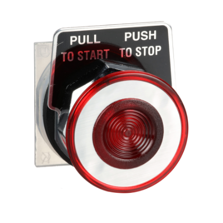 Picture of Head for push button, Harmony 9001K, metal, mushroom 41mm, red, 30mm, 2 positions, push pull