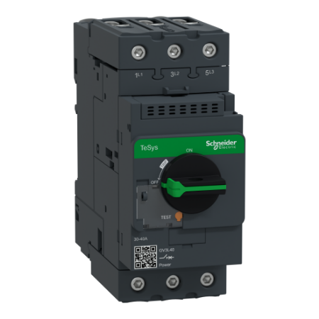 Picture of Motor circuit breaker,TeSys Deca frame 3,3P,40A,magnetic,rotary handle,EverLink terminals