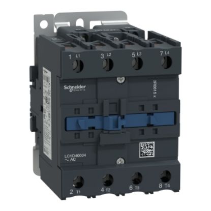 Picture of Contactor, TeSys Deca, 4P(4NO),AC-1 440V 60A,110V AC 50/60Hz coil, screw clamp terminal