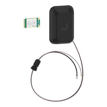 Picture of 4G modem kit, EVlink Pro AC Metal, with 4G cellular modem and 1 antenna