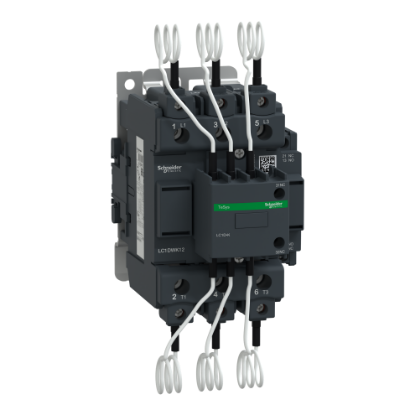 Picture of Capacitor contactor, Tesys Deca, 63kVAR at 400/415V 50Hz, 230V AC 50/60Hz coil, screw clamp terminals