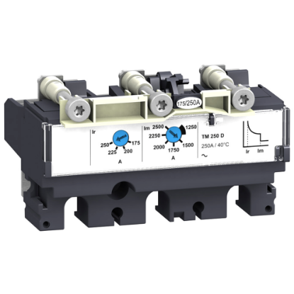 Picture of trip unit TM250DC, ComPact NSX 250 DC, thermal magnetic, 250 A rating, 3P 3d