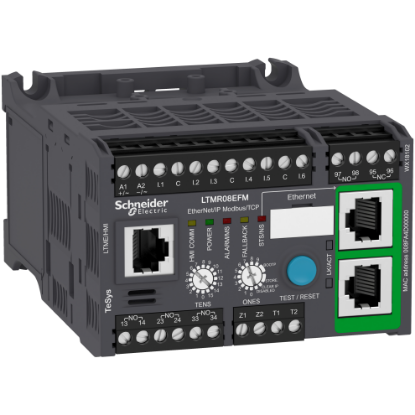 Picture of Motor controller, TeSys T, Motor Management, Ethernet/IP, Modbus/TCP, 6 inputs, 3 outputs, 0.4 to 8A, 100 to 240VAC