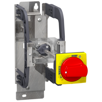 Picture of Mounting bracket kit, TeSys Ultra, IP54, red, with trip indication, with extended rotary handle, for LUB