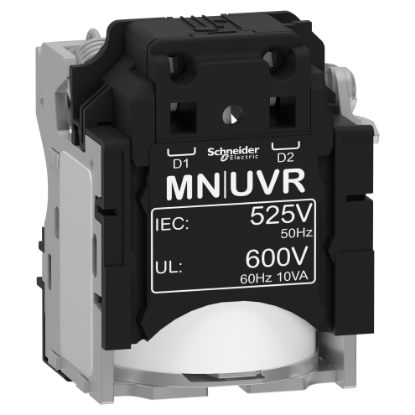 Picture of Undervoltage release MN, ComPacT NSX, rated voltage 525VAC 50Hz, 600VAC 60Hz, screwless spring terminal connections
