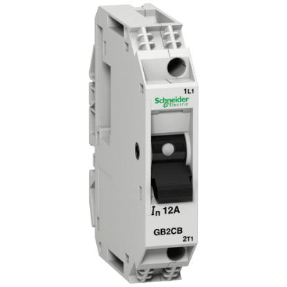 Picture of Circuit breaker, TeSys GB2, 1P, 8A, Icu 1.5kA at 240V, Thermal magnetic, DIN rail mounted