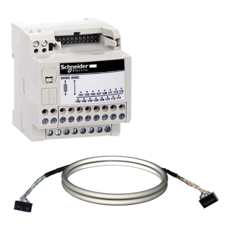 Picture of passive connection sub-base ABE7 - 16 inputs or outputs - Micro/Premium cable 2m