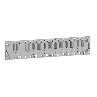 Picture of rack, Modicon X80, 10 slots, Redundant PS, Ethernet backplane