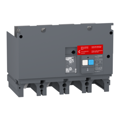 Picture of Earth-leakage add-on protection module, EasyPact CVS 400/630, 200VAC to 440VAC, 30mA to 30A, 4 poles