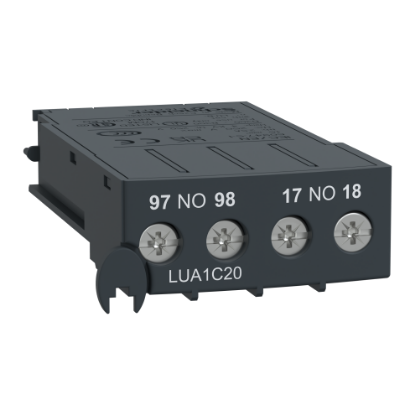 Picture of Auxiliary contact, TeSys Ultra, 2NO, 690VAC/DC, for for Fault signalling, Screw clamp terminals