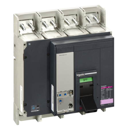 Picture of Circuit breaker, ComPact NS1000H, 70kA/415VAC, Micrologic 2.0 trip unit, 1000A, fixed, 4 poles 4d