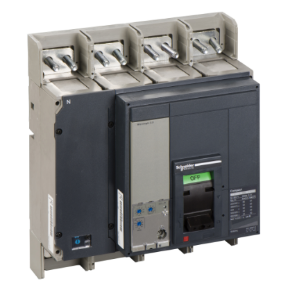 Picture of Circuit breaker, ComPact NS1000N, 50kA/415VAC, Micrologic 2.0 trip unit, 1000A, fixed, 4 poles 4d