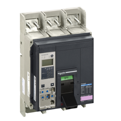 Picture of Circuit breaker, ComPact NS1000L, 150kA/415VAC, Micrologic 5.0A trip unit, 1000A, fixed, 3 poles 3d