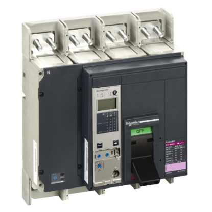 Picture of Circuit breaker, ComPact NS1000H, 70kA/415VAC, Micrologic 2.0A trip unit, 1000A, fixed, 4 poles 4d