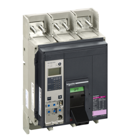 Picture of Circuit breaker, ComPact NS1000H, 70kA/415VAC, Micrologic 5.0A trip unit, 1000A, fixed, 3 poles 3d