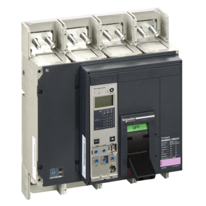 Picture of Circuit breaker, ComPact NS1600N, 50kA/415VAC, Micrologic 5.0A trip unit, 1600A, fixed, 4 poles 4d
