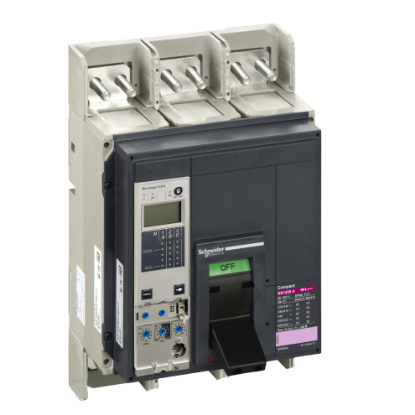 Picture of Circuit breaker, ComPact NS1250H, 70kA/415VAC, Micrologic 5.0A trip unit, 1250A, fixed, 3 poles 3d