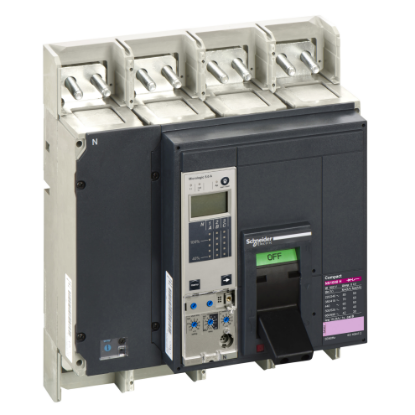 Picture of Circuit breaker, ComPact NS1000H, 70kA/415VAC, Micrologic 5.0E trip unit, 1000A, fixed, 4 poles 4d