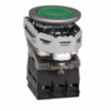 Picture of Illuminated push button, Harmony XB4, metal, green flush mounted, 30mm, universal LED, plain lens, 1NO + 1NC, 24V AC DC