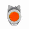 Picture of Illuminated push button, Harmony XB4, metal, orange flush mounted, 30mm, universal LED, plain lens, 1NO + 1NC, 24V AC DC