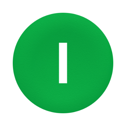 Picture of Cap for multiple-headed push button, Harmony XB4, wireless, plastic, green, 22mm, white marked I