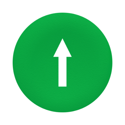 Picture of green cap marked arrow for rectangular multiple-headed pushbutton Ø22