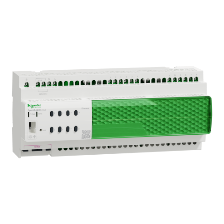 Picture of Dimmer, SpaceLogic C-Bus, 8 channel, 1A per channel, DIN rail mount, inbuilt switchable C-Bus power supply, white