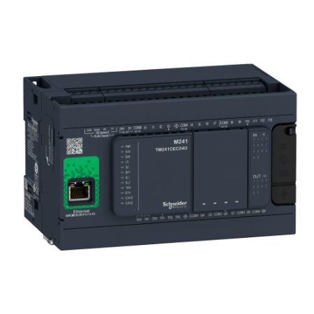 Picture of logic controller, Modicon M241, 24 IO, relay, Ethernet