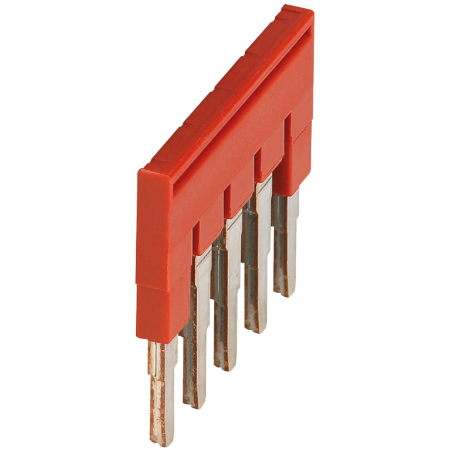 Picture of Linergy, Plug-in bridge, Linergy TR, 5 points, for 4mm² terminal blocks, red, 5 ways, set of 50