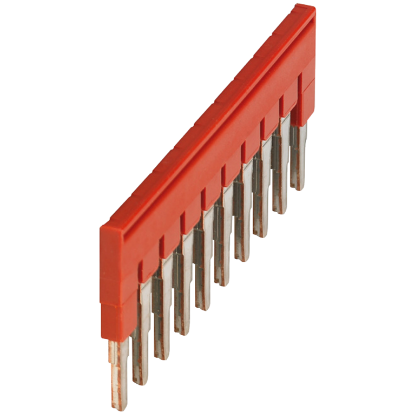 Picture of Linergy, Plug-in bridge, Linergy TR, 10 points, for 4mm² terminal blocks, red, 10 way, set of 10