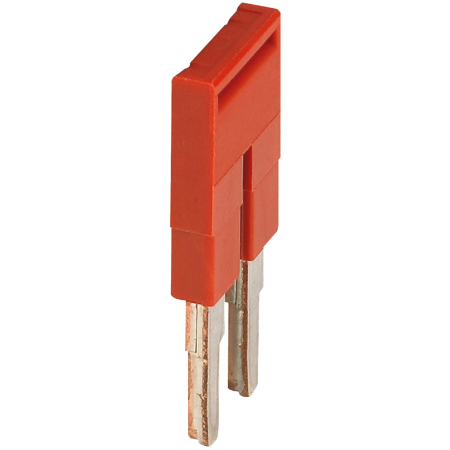 Picture of Linergy, Plug-in bridge, Linergy TR, 2 points, for 4mm² terminal blocks, 2 way, red, set of 10