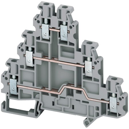 Picture of Linergy, Screw Terminal, 3 Levels, 6 Points, 2,5mm², Grey