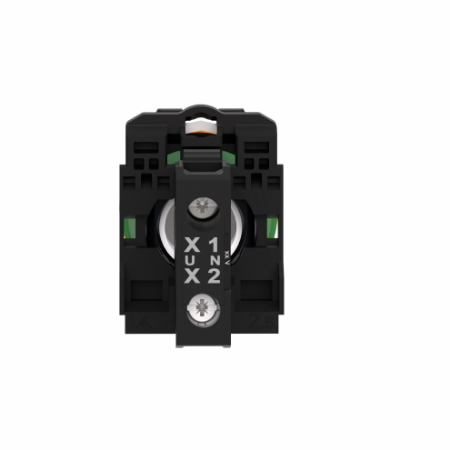 Picture of Harmony XB5, Pilot light, grey plastic, orange, 22mm, universal LED, plain lens, 24V AC DC