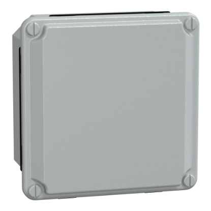 Picture of Metal industrial box - low plain cover - H105xW105xD49 - IP55 - grey RAL 7035