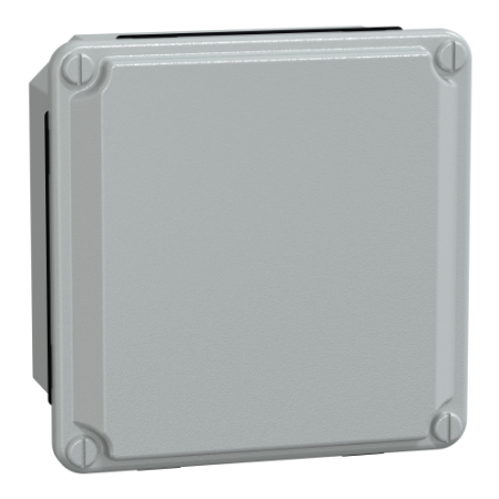 Picture of Metal industrial box - low plain cover - H105xW105xD49 - IP55 - grey RAL 7035