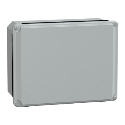 Picture of Metal industrial box - low plain cover - H206xW156xD83 - IP55 - grey RAL 7035