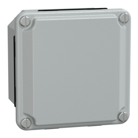 Picture of Metal industrial box - low plain cover - H85xW85xD49 - IP55 - grey RAL 7035