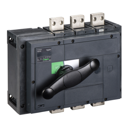 Picture of switch disconnector, Compact INS800, 800A, standard version with black rotary handle, 3 poles