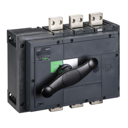 Picture of switch disconnector, Compact INS800, 800A, standard version with black rotary handle, 3 poles