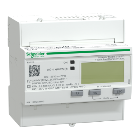 Picture of Acti9, IEM3110 energy meter - 63 A - 1 pulse O - MID