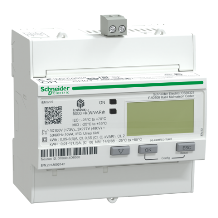 Picture of iEM3275 energy meter - CT - LON - 1 digital I - multi-tariff - MID