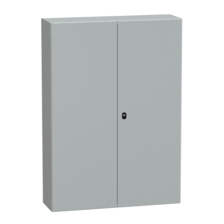 Picture of Spacial, Wall mounted steel enclosure, Spacial S3D, double plain door, with mounting plate, 1400x1000x300mm, IP55, IK10