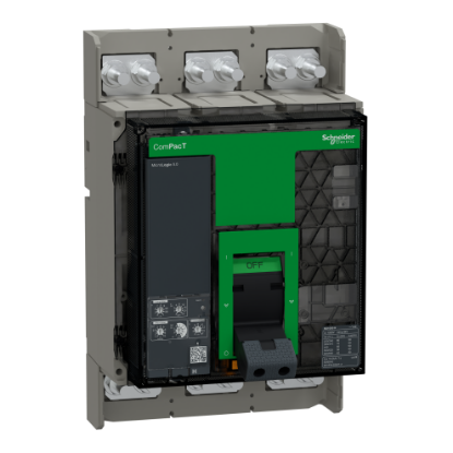 Picture of Circuit breaker, ComPacT NS1000H, 70kA at 415VAC, 3P, fixed, manually operated, MicroLogic 5.0 control unit, 1000A