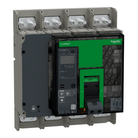 Picture of Circuit breaker, ComPacT NS1000H, 70kA at 415VAC, 4P, fixed, manually operated, MicroLogic 2.0A control unit, 1000A