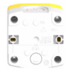 Picture of Control station, Harmony XALD, plastic, yellow lid, 1 emergency stop 40mm, turn to release, illuminated ring white red fixed, 1NO 1NC, 24V AC DC